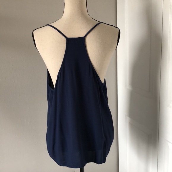 ❤️3X20 NO BOUNDARIES Navy Blue Flower Embroidered Tank Top | 2XL Junior - Picture 7 of 12